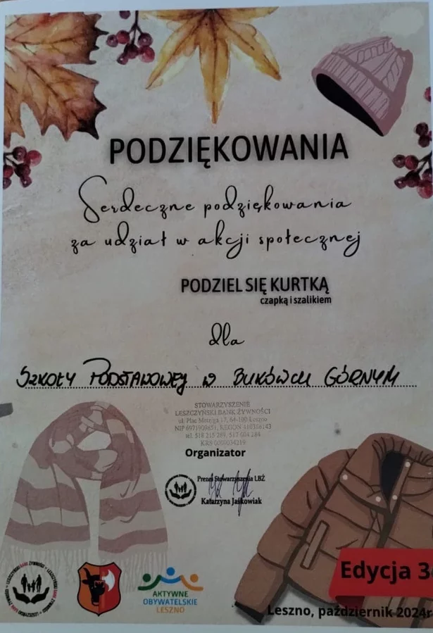 Podziękowanie