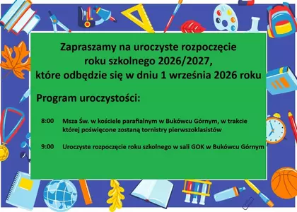 Uroczyste rozpoczęcie roku szkolnego 2026/2027